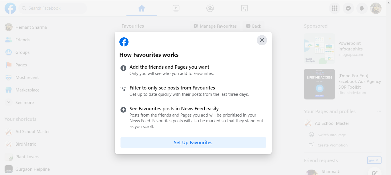 Facebook Favourites