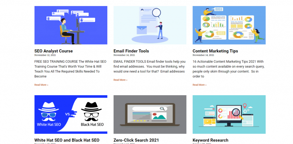 blogs on various seo topics