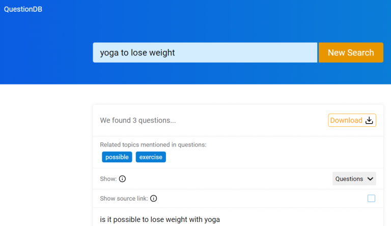 Questiondb keyword tool