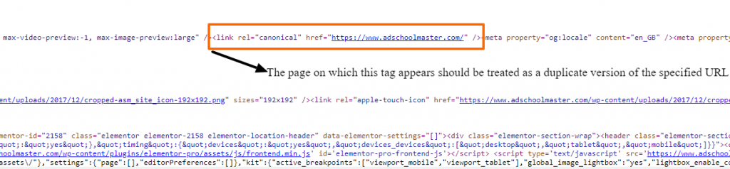adschoolmaster canonical tag