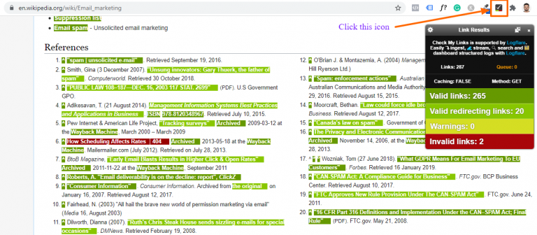 check my links extension