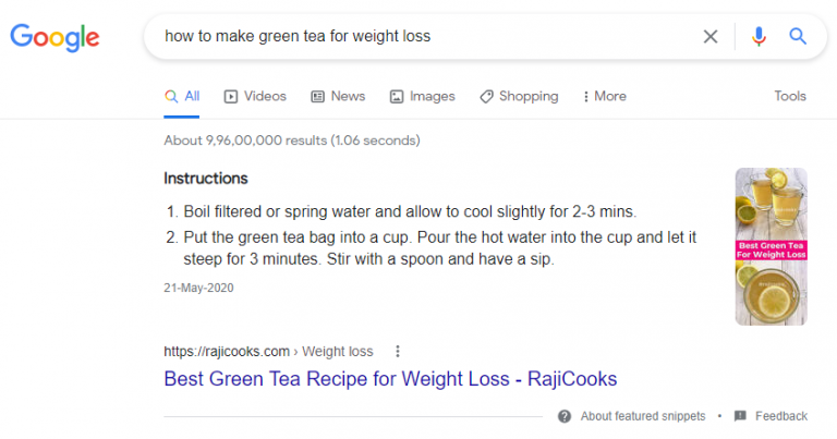 how to make green tea for weight loss