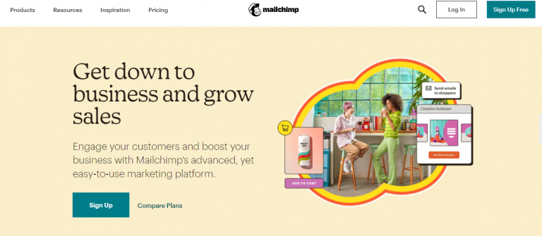 mailchimp home page