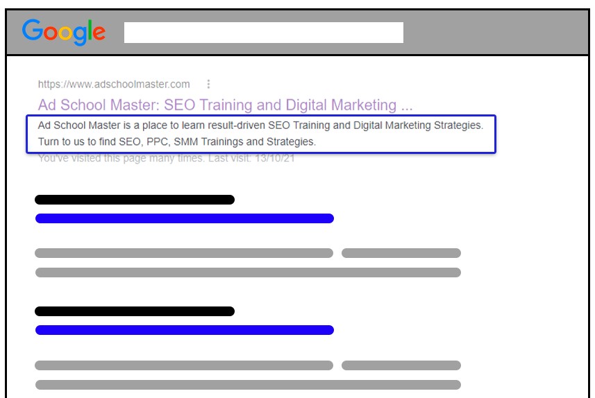 meta description