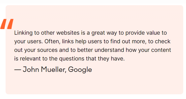 John Mueller on external linking