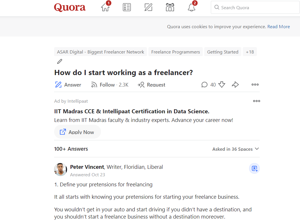 Quora discussion