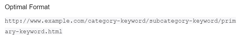 URL format